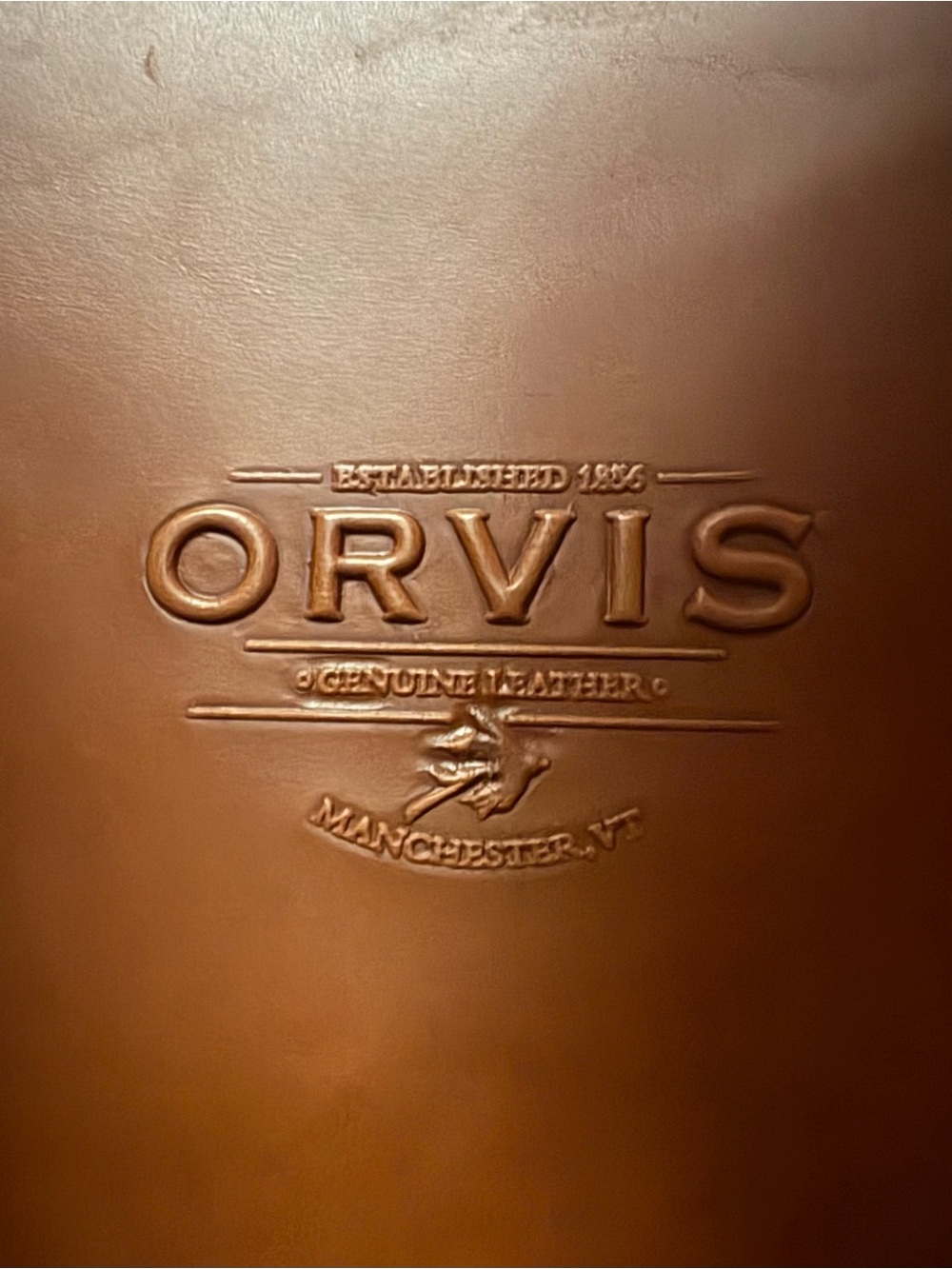 Orvis Chestnut Brown Leather Tote - Picture 3 of 4